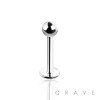 316L SURGICAL STEEL LABRET/MONROE/CHEEK WITH BALL